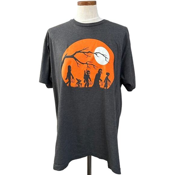 Star Wars Halloween T-Shirt XL Fifth Sun Orange Moon Trick or Treat Graphic Tee - Picture 2 of 9
